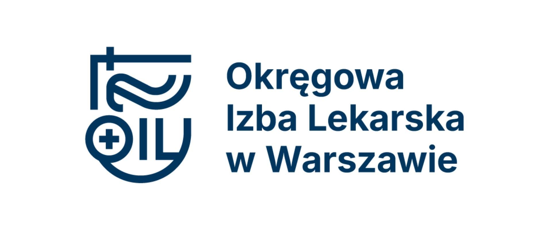 Grafika zawiera logo Okręgowej Izby Lekarskiej w Warszawie