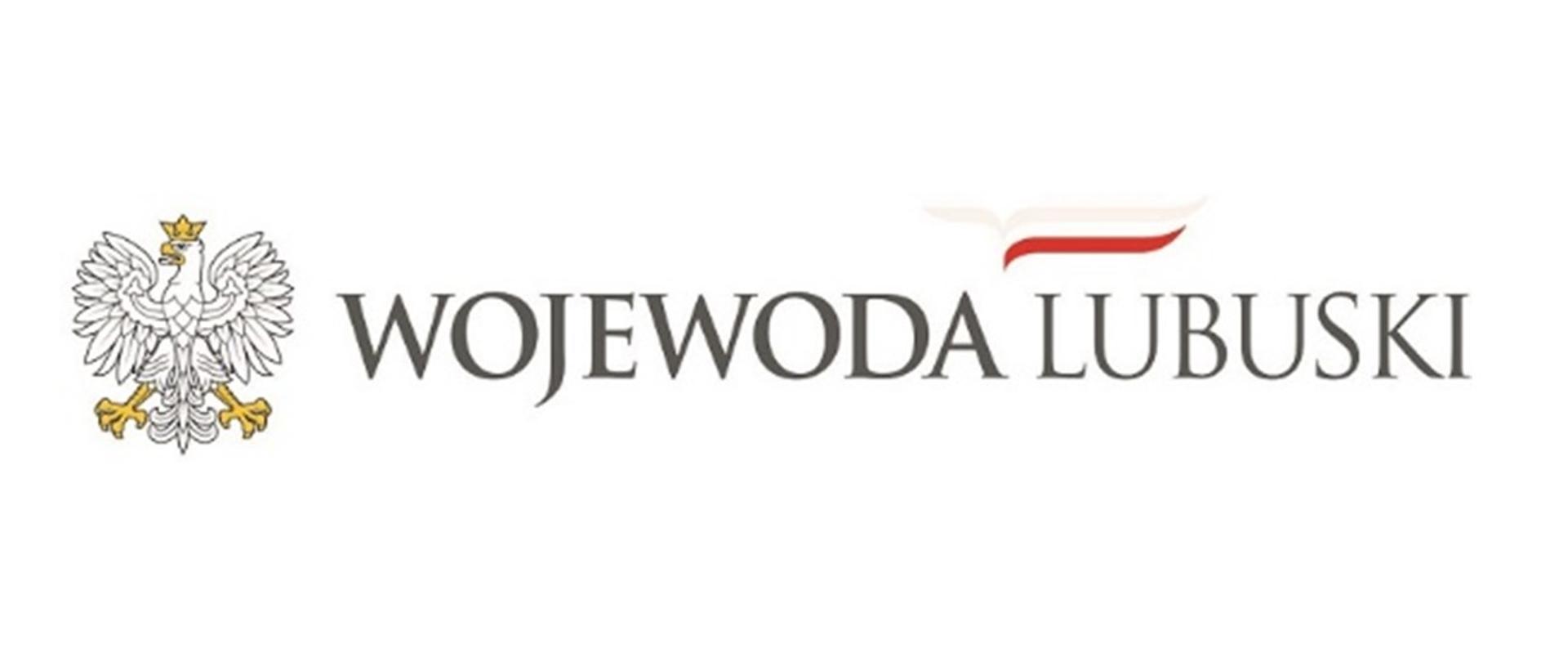 grafika przedstawia orła w koronie oraz napis Wojewoda Lubuski