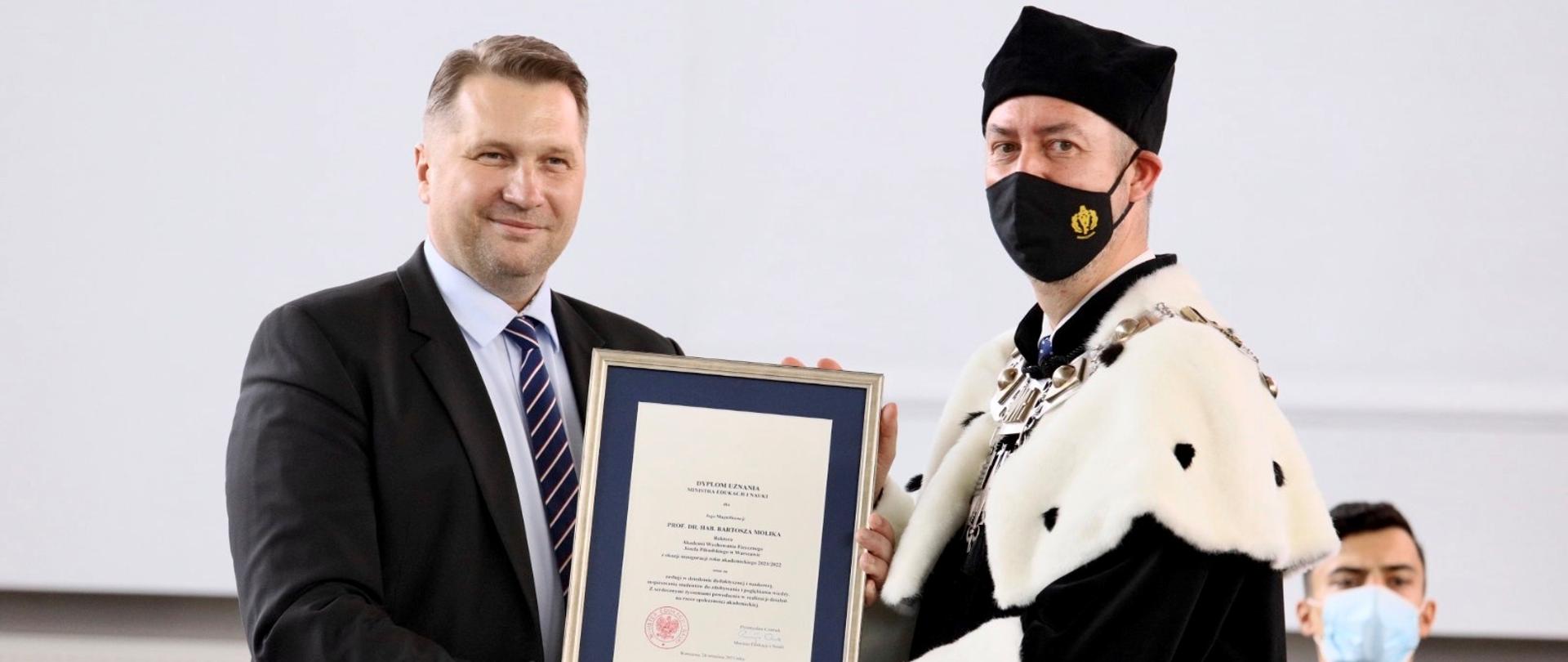 Inauguracja roku akademickiego 2021/2022 w Akademii Wychowania Fizycznego Józefa Piłsudskiego w Warszawie z udziałem ministra Przemysława Czarnka