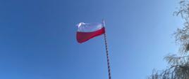 Flaga państwowa na maszcie