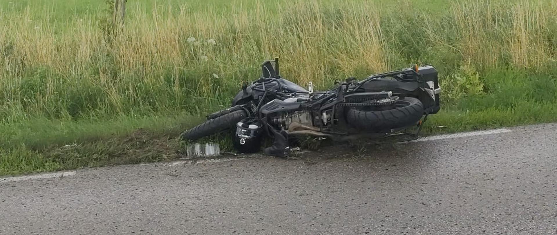 Motor po wypadku.