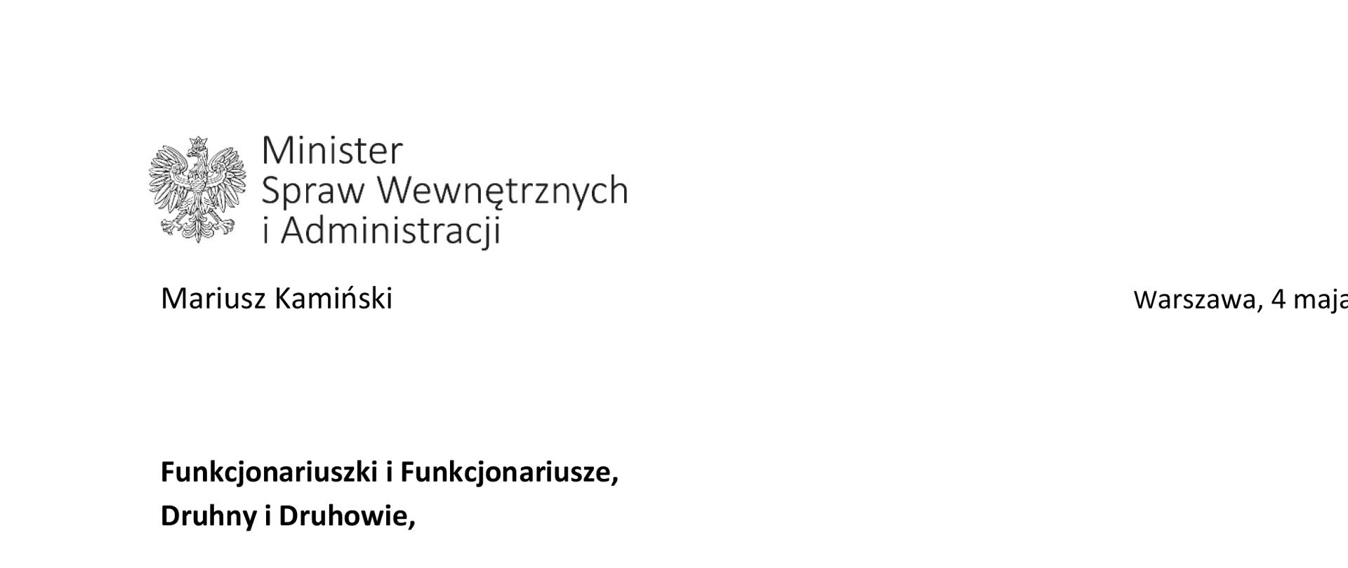 Życzenia MSWiA z okazji Dnia Strażaka.