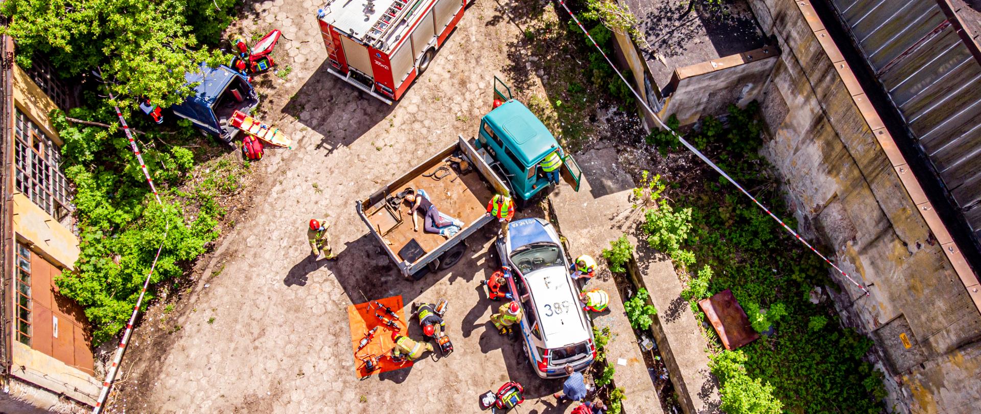 Zdjęcie z lotu ptaka pokazujące teren wspólnych ćwiczeń