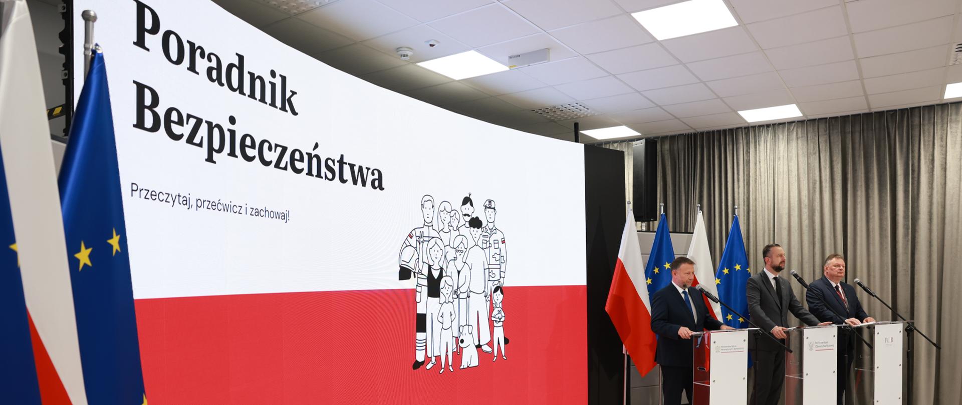 „Poradnik Bezpieczeństwa” to inicjatywa rządowa, której celem jest przygotowanie obywateli na różnorodne zagrożenia - od cyberataków i dezinformacji, przez klęski żywiołowe, po sytuacje militarne i kryzysy infrastrukturalne. Projekt podkreśla konieczność budowania odporności społecznej i świadomego reagowania w obliczu współczesnych wyzwań. Celem jest nie tylko zwiększenie bezpieczeństwa obywateli, ale też wzmacnianie wspólnoty, zaufania i solidarności w całym społeczeństwie.
