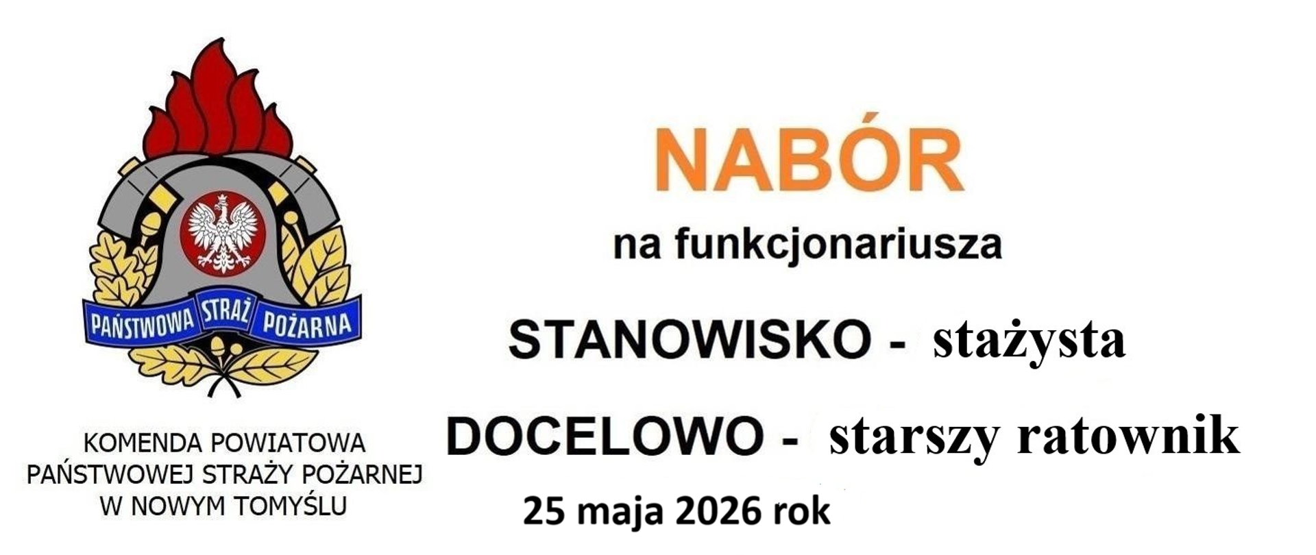 Nabór do służby 25.05.2026r. starszy ratownik