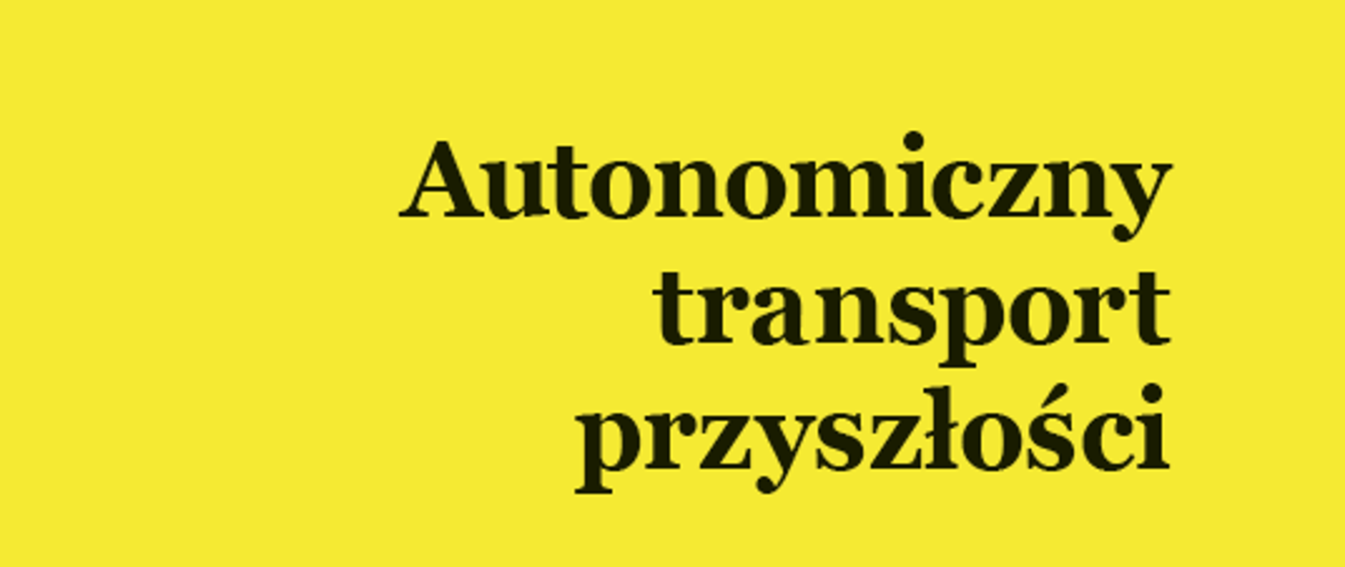 Autonomiczny transport - grafika