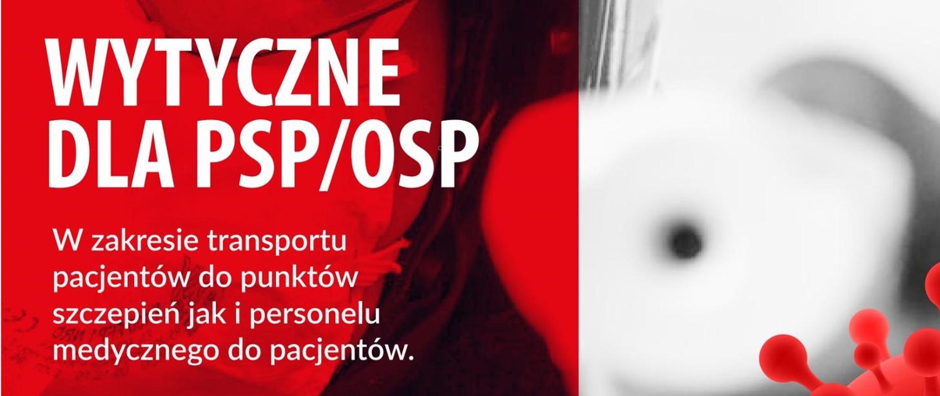 Zdjęcie akcji dotyczącej wytycznych dla PSP i OSP w zakresie transportu pacjentów do punktów szczepień