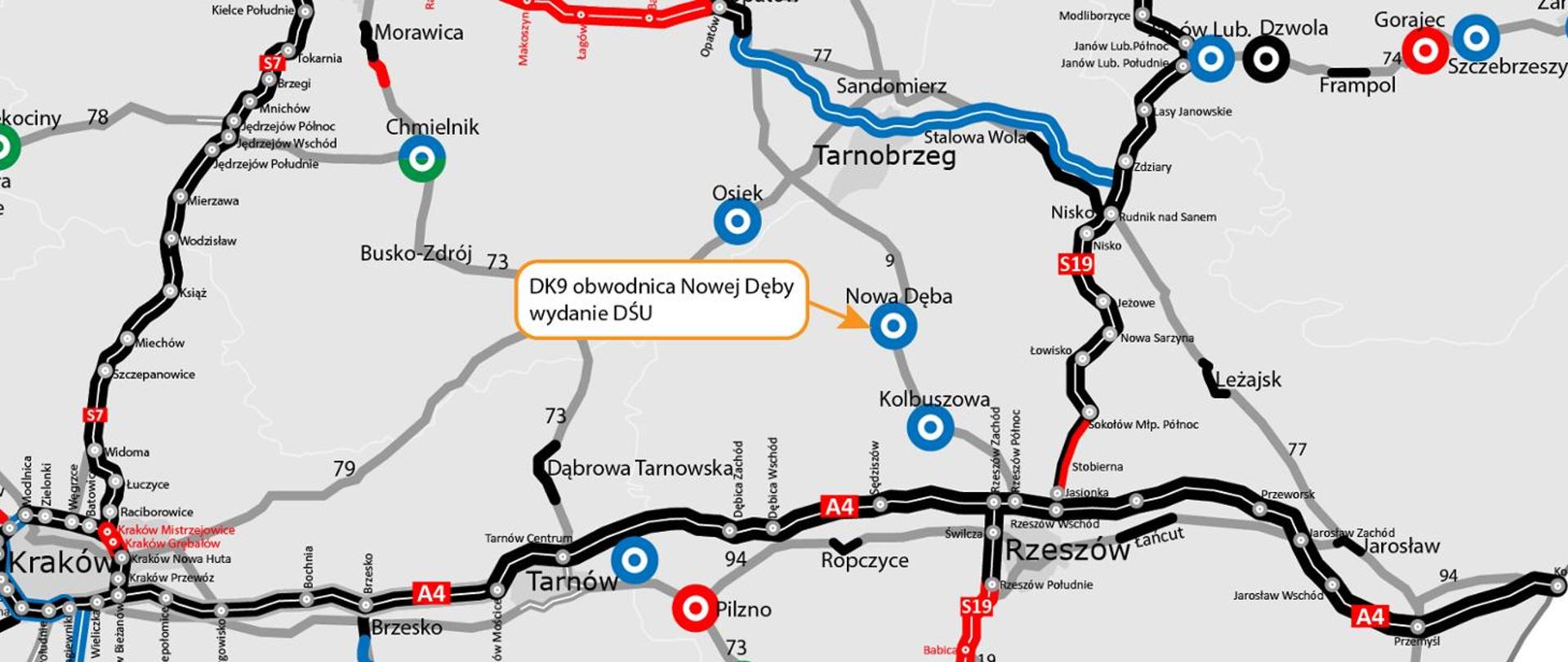 mapa z lokalizacją inwestycji