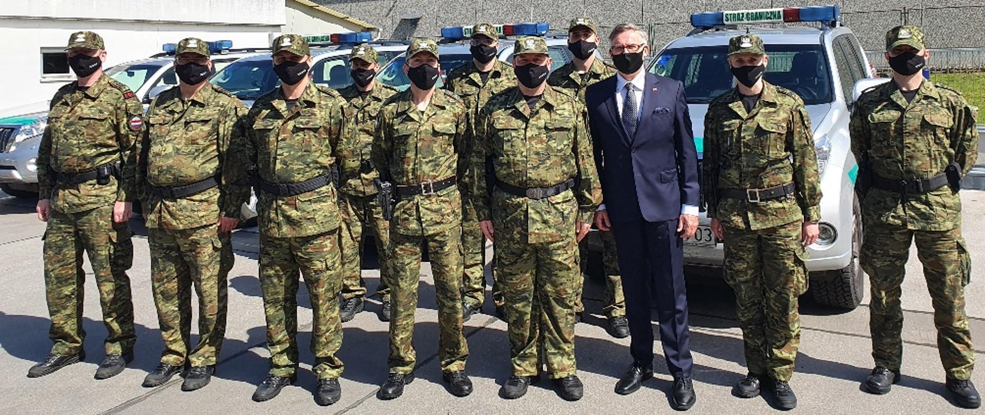 Powitanie Straży Granicznej w Słowenii przez Ambasadora Krzysztofa Olendzkiego