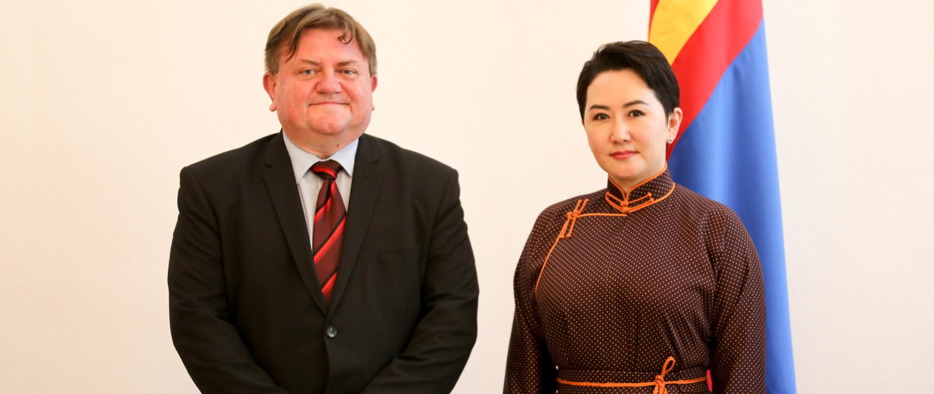 spotkanie z Minister Spraw Zagranicznych Batmunkh Battsetseg 