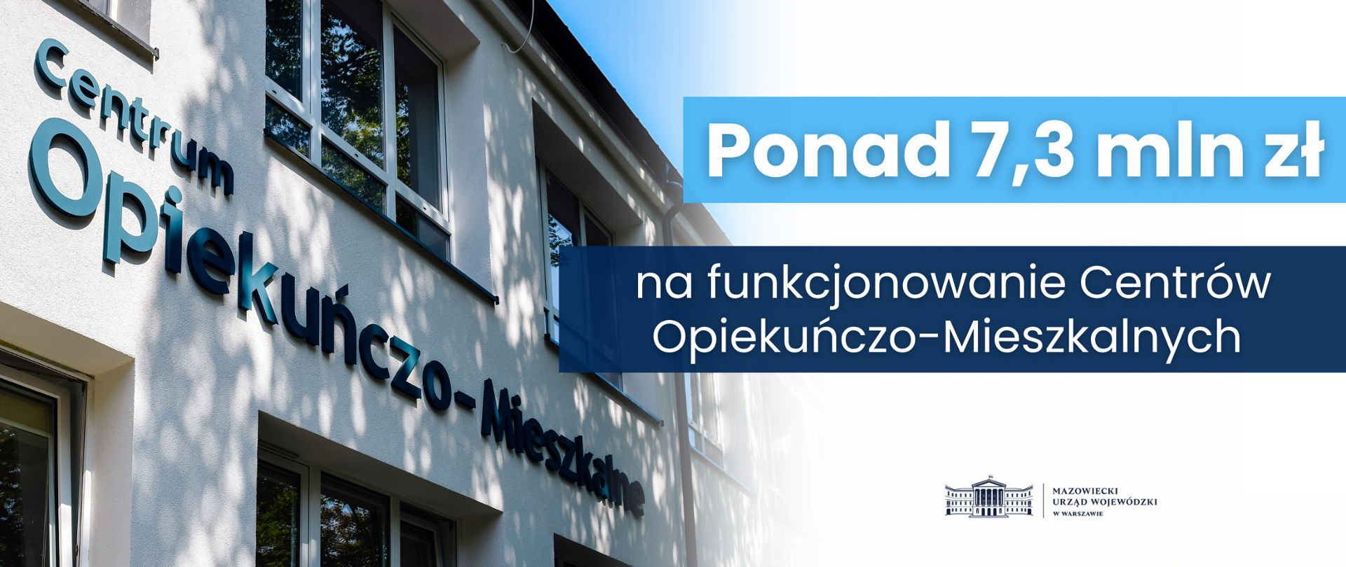 Ponad 7,3 mln zł na funkcjonowanie Centrów Opiekuńczo-Mieszkalnych