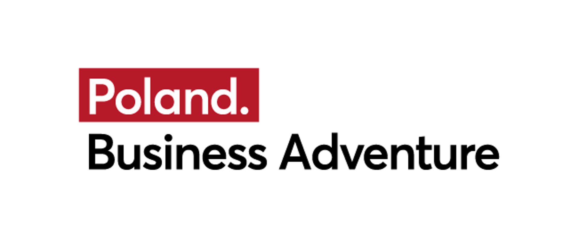 Czerwono-czarne logo programu Poland Business Adventure