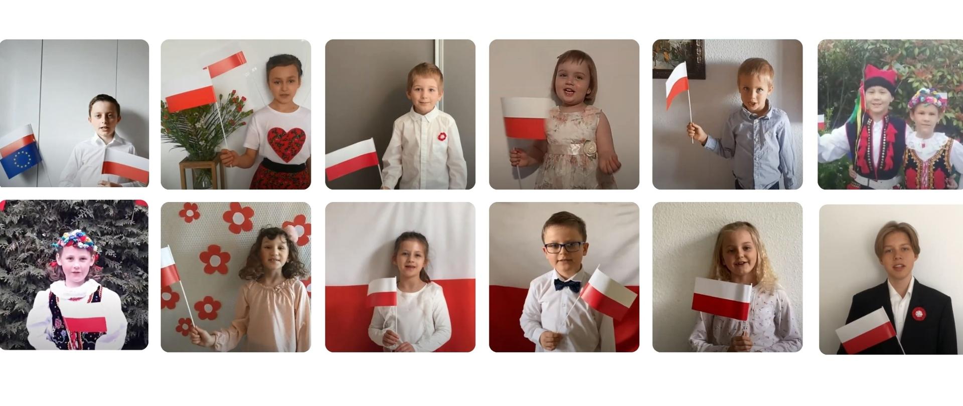 Uczestnicy wirtualnej uroczystości "Wiwat Trzeci Maj!" 