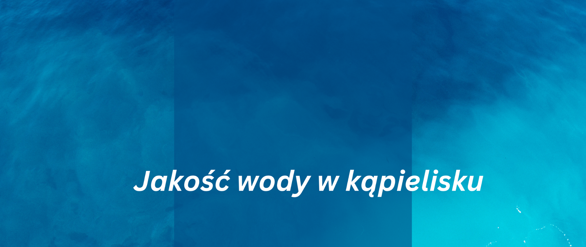 Jakość wody w kąpielisku