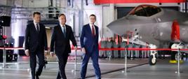 Minister Mariusz Błaszczak, prezydent Andrzej Duda i premier Mateusz Morawiecki.