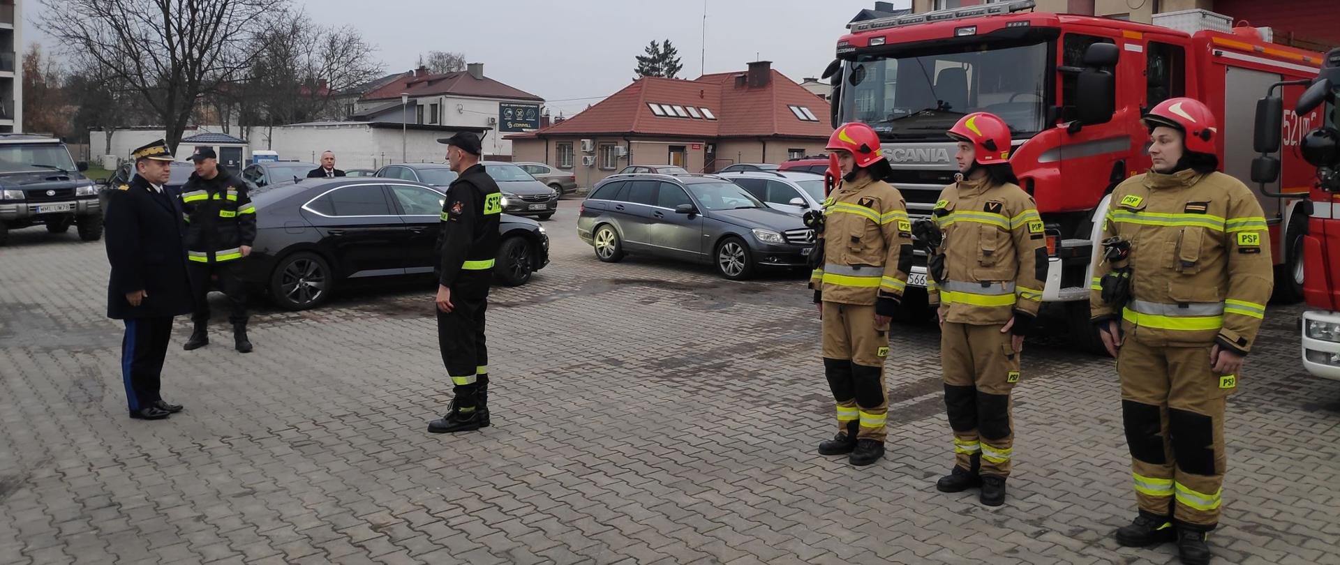 Wizyta Dyrektora Generalnego MSWiA oraz Mazowieckiego Komendanta Wojewódzkiego PSP w Komendzie Powiatowej PSP w Mławie