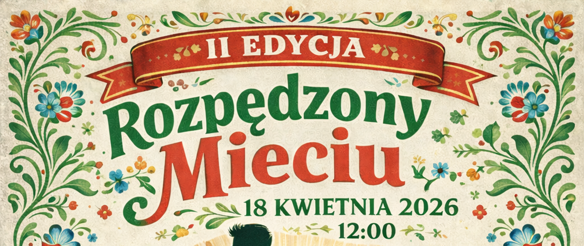 Plakat informujący o biegu "Rozpędzony Mieciu"