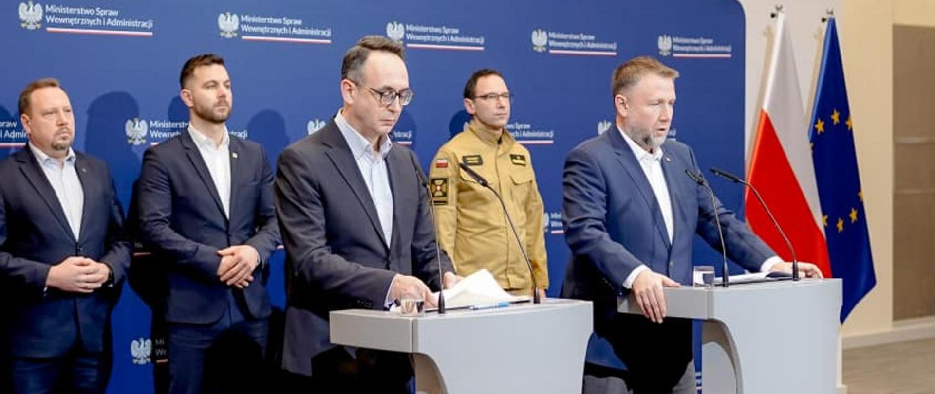 Konferencja MSWiA i MI ws. sytuacji pogodowej