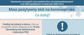 Ulotka dla nauczycieli - testowanie nauczycieli i pracowników klas I-III szkół podstawowych oraz specjalnych na obecność SARS-CoV-2