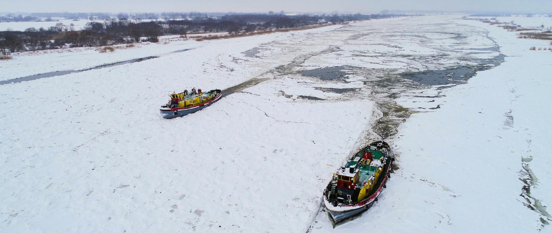 lodołamacze udrożniły ujście Wisły