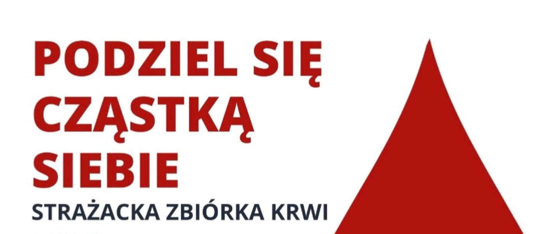 Zdjęcie przedstawia plakat dotyczący zbiórki krwi