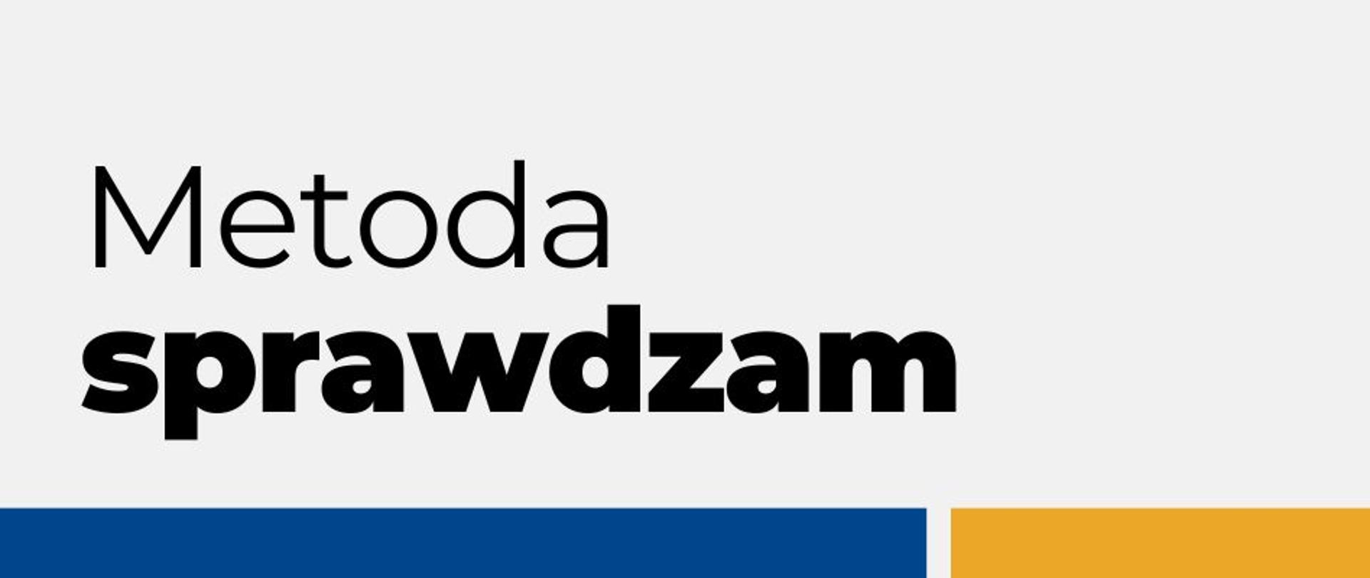 baner Metoda sprawdzam 