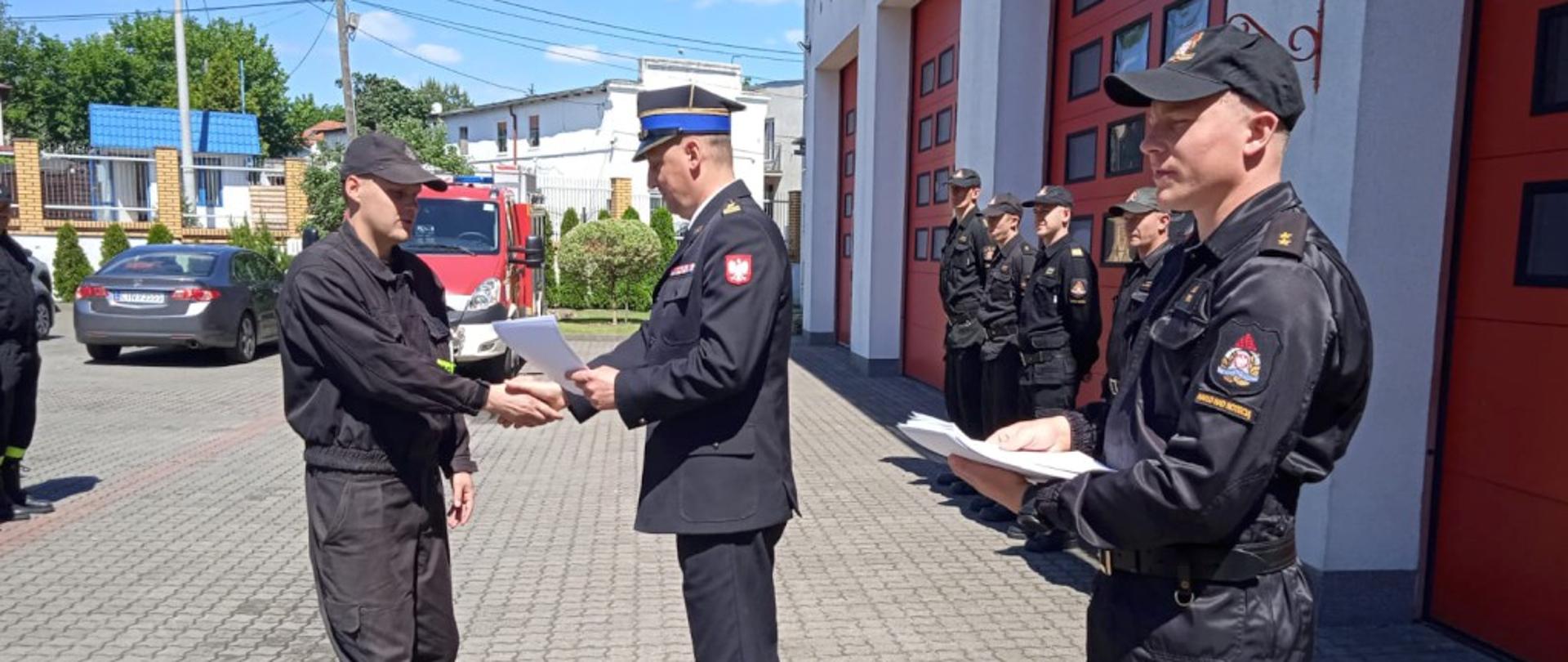 Na zdjęciu uczestnicy podczas egzaminu OSP 