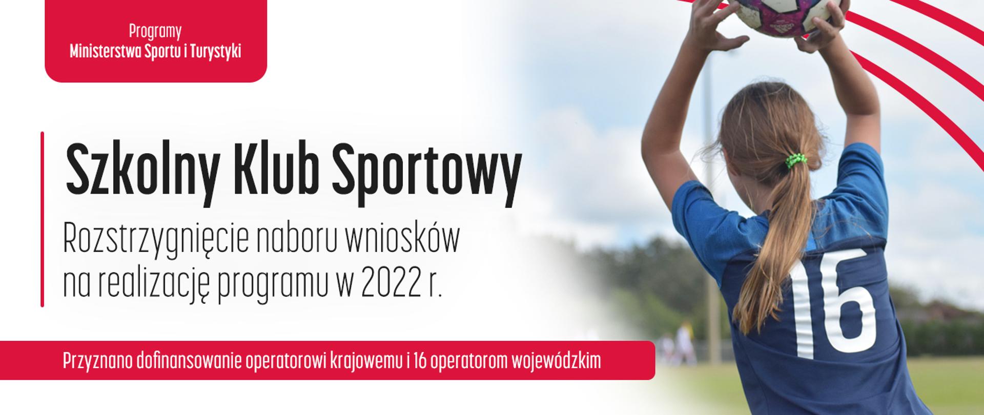 Program MSiT Szkolny Klub Sportowy - rozstrygnięcie naboru wniosków na realizację programu w 2022 r.