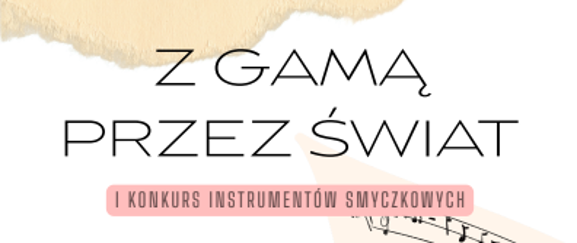 Zawartość jak w treści. Grafika skrzypiec leżących na nutach.