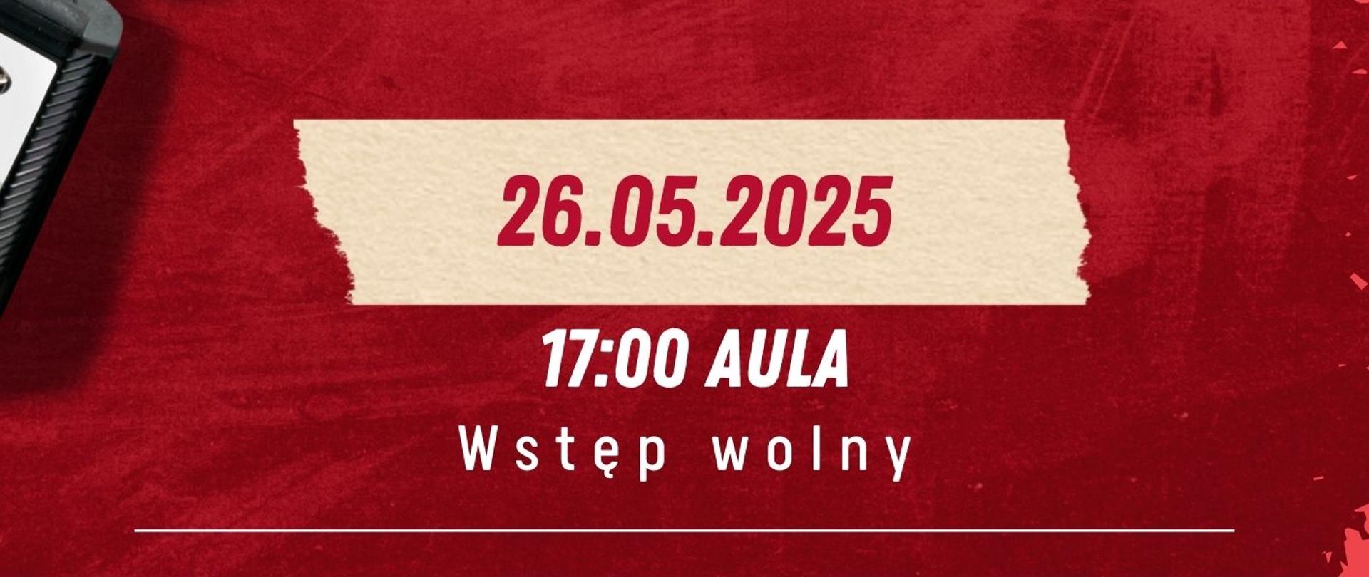 Plakat informacyjny dotyczący popisu klasy śpiewu odbywającego się w dniu 26.05.2025 o godz. 17.00.