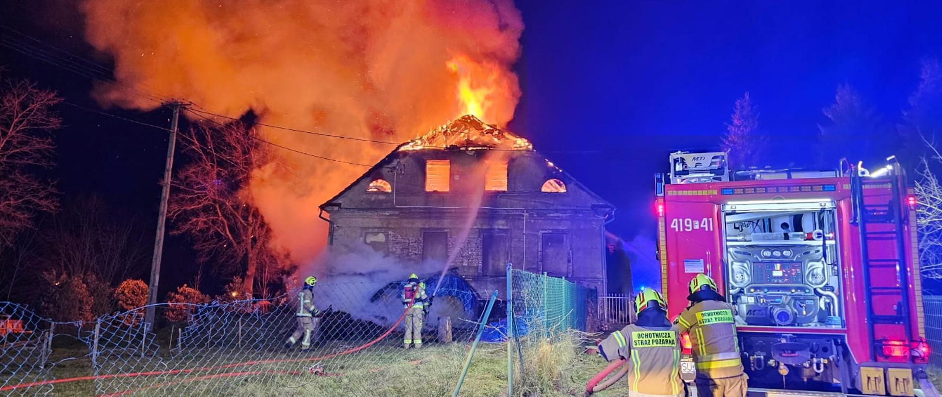 Pożar plebanii w Gądkowie Wielkim
