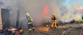 Pożar budynku gospodarczego w Barczewku, gm. Barczewo 