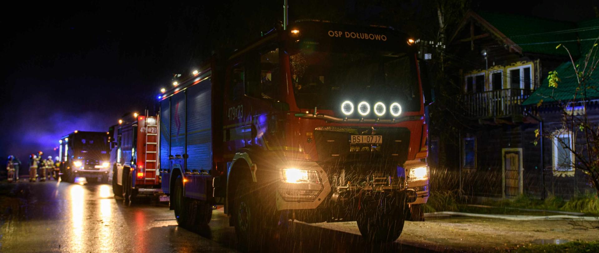 Pożar budynku produkcyjno-magazynowego w Korycinach