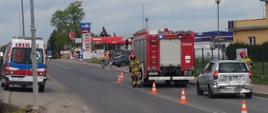 Wypadek na ul. Kolejowej obok KP PSP w Kazimierzy Wielkiej – powiat kazimierski.