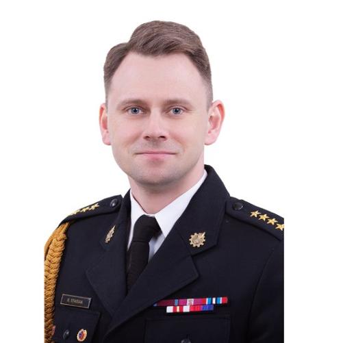 Komendant Powiatowy PSP w Wąbrzeźnie st.kpt. Robert Stasiak.