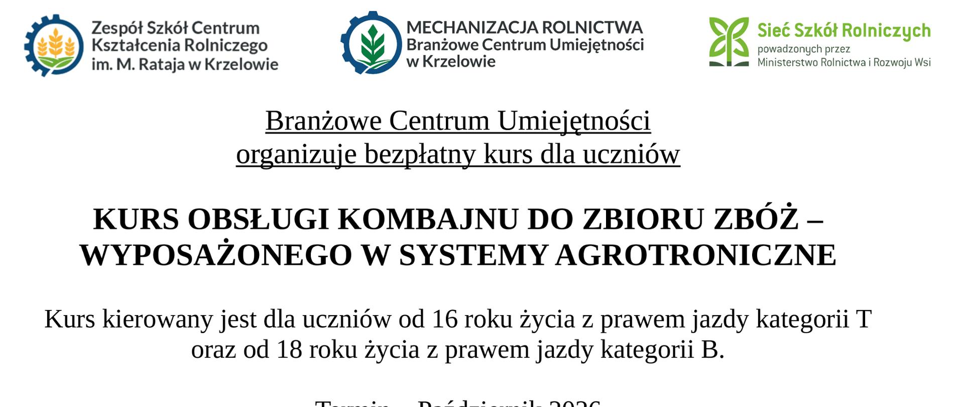 Kurs obsługi kombajnu dla uczniów-1
