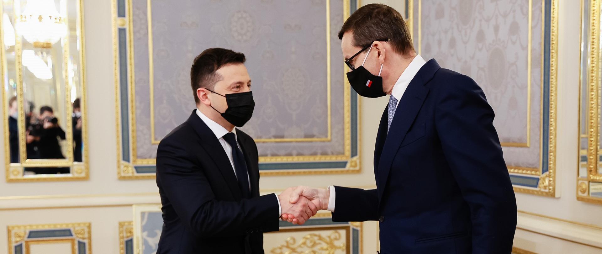 Prime minister Mateusz Morawiecki and President Ukraine Volodymyr Zelensky