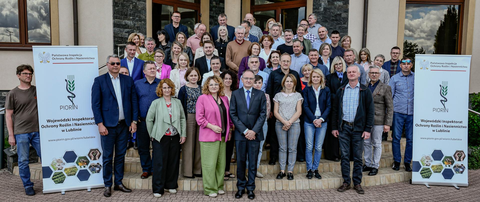 Zdjęcie grupowe pracowników Wojewódzkiego Inspektoratu Ochrony Roślin i Nasiennictwa w Lublinie narada maj 2026