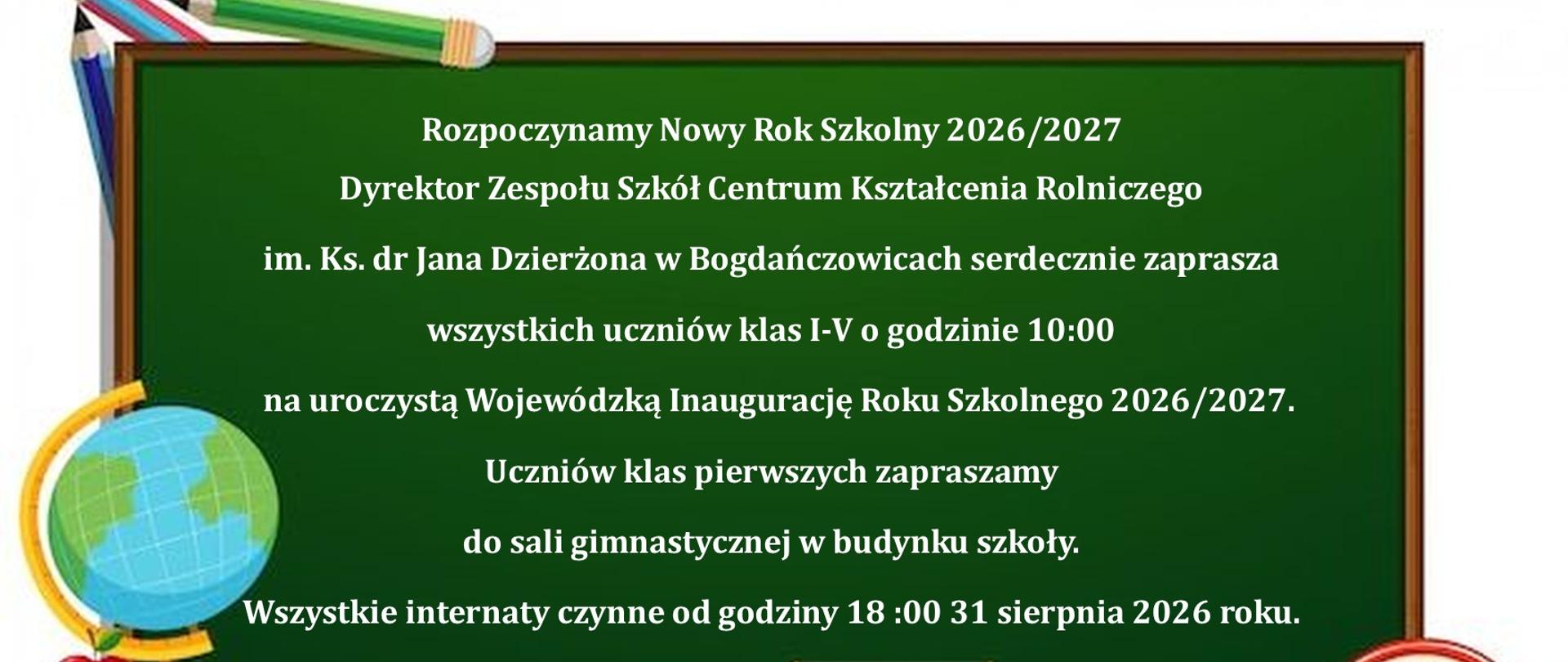 rozpoczęcie roku szkolnego 2026/2027