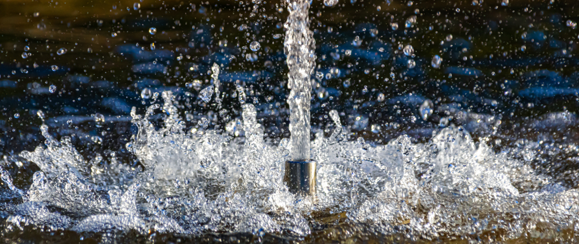 Zdjęcie przedstawia fontannę