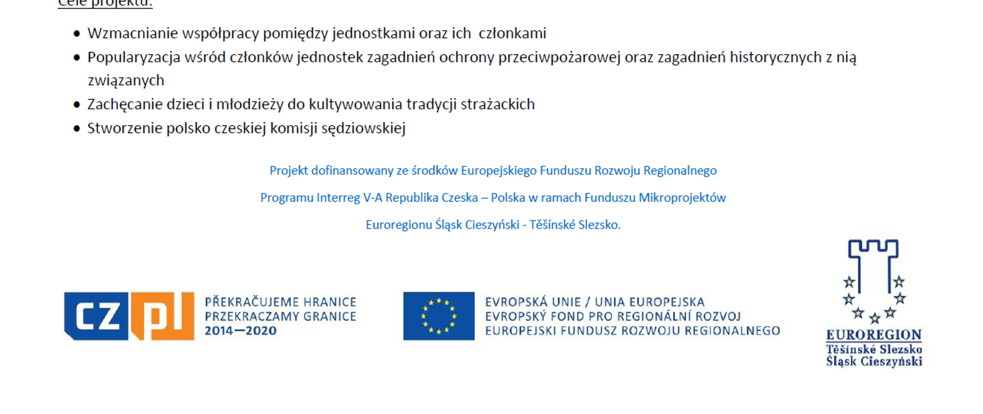 Plakat projektu unijnego z logiem