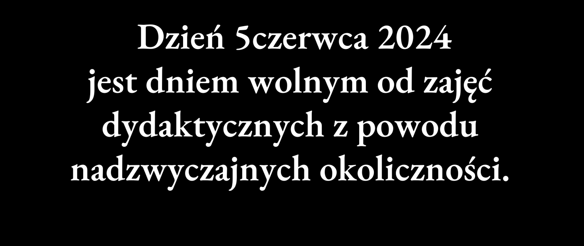 5.06.2024 Dzień dyrektorski-czarny plakat