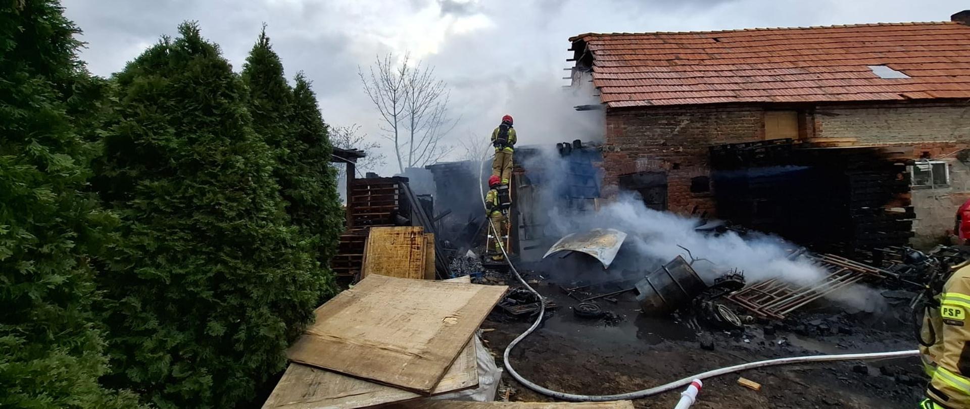 Pożar budynku gospodarczego m. Gaj