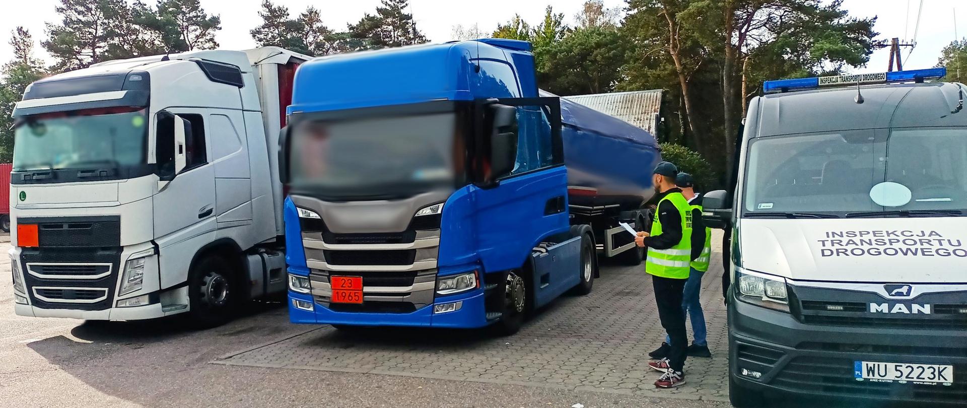 Ciężarówki zatrzymane przez inspektorów wielkopolskiej Inspekcji Transportu Drogowego
