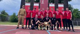  Na zdjęciu widoczna jest Reprezentacja województwa świętokrzyskiego Mistrzem Polski w Sporcie Pożarniczym 