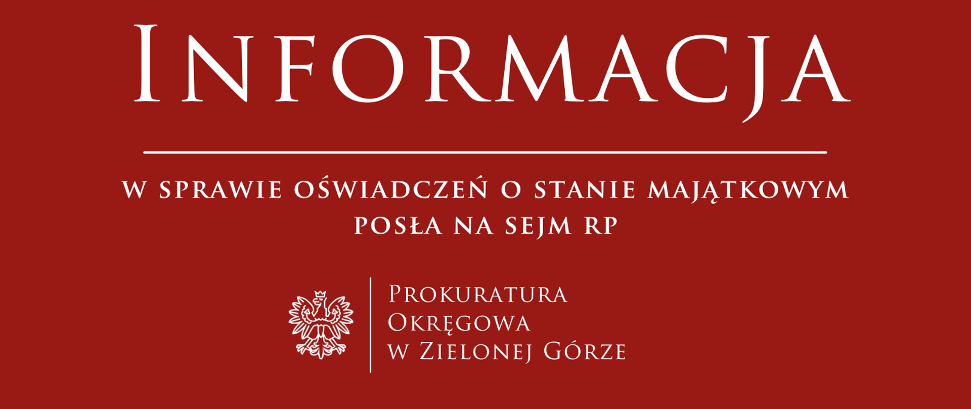 Komunikat dot. oświadczeń