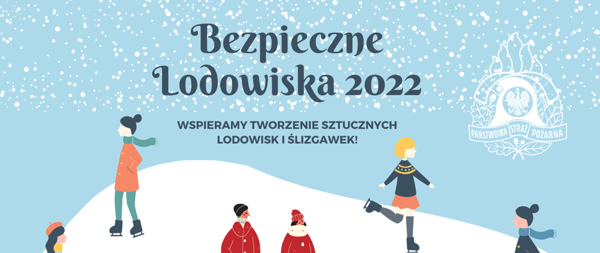 Grafika przedstawia osoby jeżdżące na łyżwach. 
