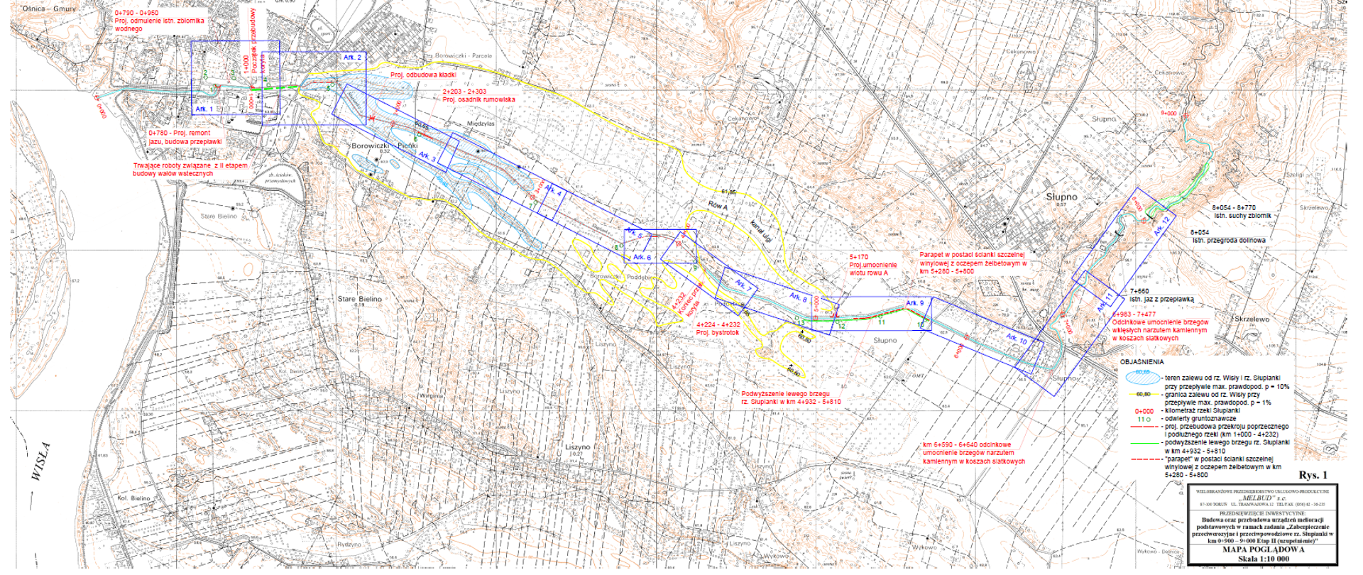 Mapa poglądowa rzeki Słupianki