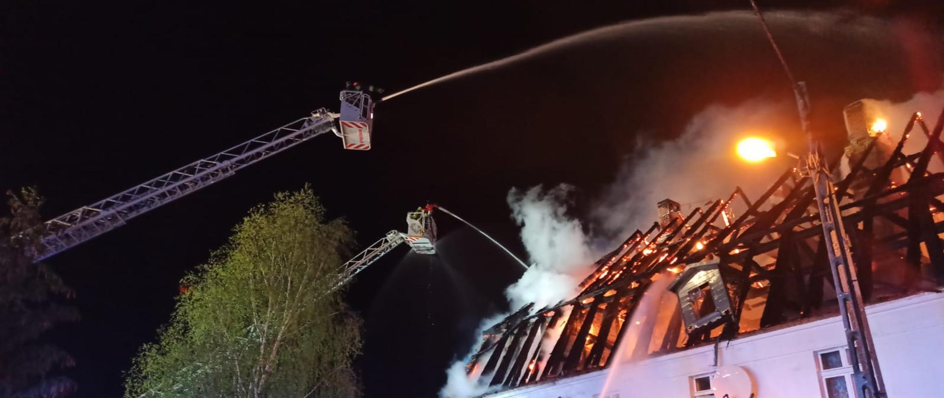 Widok akcji strażackiej