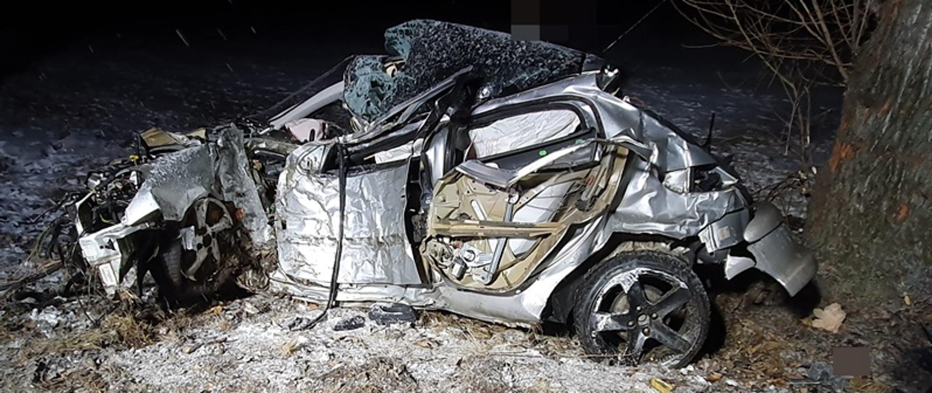 Wypadek drogowy na DW411 - Polski Świętów.